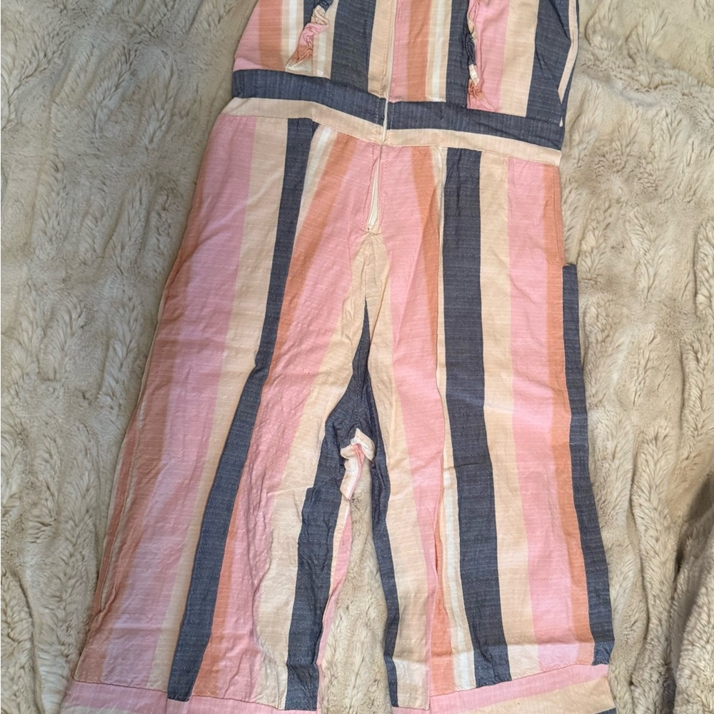 Striped Pink and Blue Jumpsuit